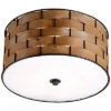 Shaker Woven Wood 3-Light Flush Mount Home -Home Decor Store 3050562580 RLLD 1