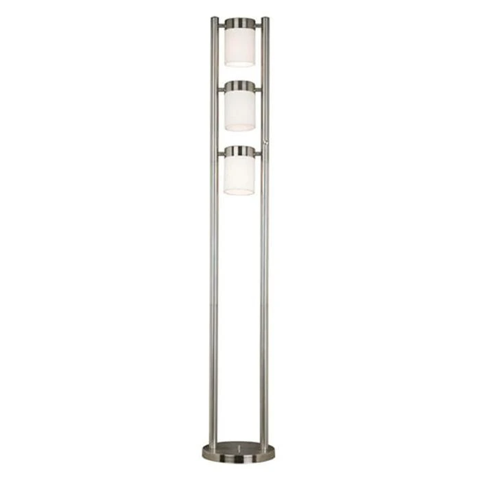 Kenroy Matinee 3 Light Floor Lamp In Brushed Steel 3 Kenroy Matinee 3 Light Floor Lamp In Brushed Steel