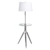 Kenroy Rosie Floor Lamp With Glass Tray Table In Chrome 2 Kenroy Rosie Floor Lamp With Glass Tray Table In Chrome -Home Decor Store 37659083 1
