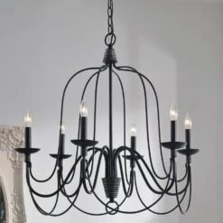 Kenroy Panner 6-Light Chandelier In Black