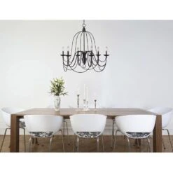 Kenroy Panner 6-Light Chandelier In Black -Home Decor Store 53738522 6