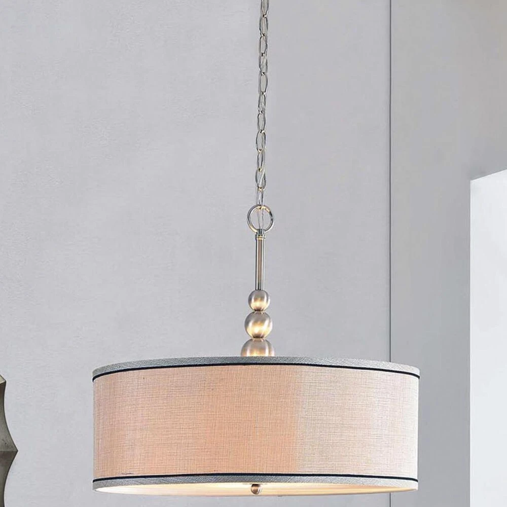 Kenroy Margot 3-Light Pendant In Brushed Steel 3 Kenroy Margot 3-Light Pendant In Brushed Steel