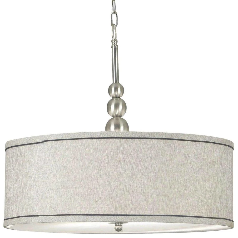 Kenroy Margot 3-Light Pendant In Brushed Steel 4 Kenroy Margot 3-Light Pendant In Brushed Steel - Image 2