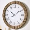 Kenroy Rudy Wall Clock In MDF/Rope