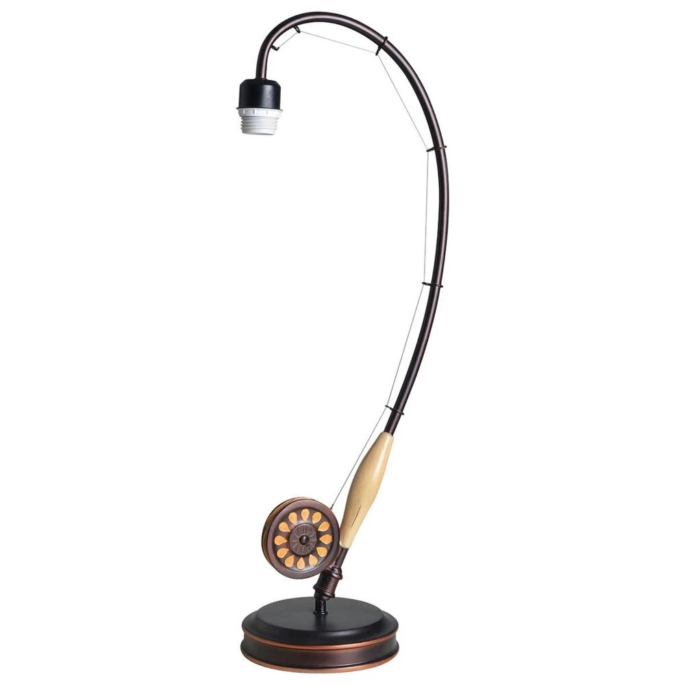 Kenroy Fly Rod Table Lamp In Oil Rubbed Bronze With Wood Accent 6 Kenroy Fly Rod Table Lamp In Oil Rubbed Bronze With Wood Accent - Image 4