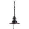 Kenroy Broadcast 1-Light Outdoor Pendant In Blackened Oil Rubbed Bronze -Home Decor Store 55123384 1