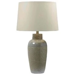 Kenroy Facade Table Lamp In Iridescent Ceramic