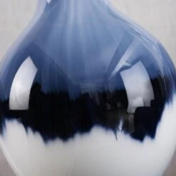 Kenroy Eleanor Table Lamp In White And Blue Art Glass -Home Decor Store 55123830 4