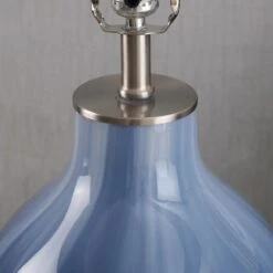 Kenroy Eleanor Table Lamp In White And Blue Art Glass -Home Decor Store 55123830 5