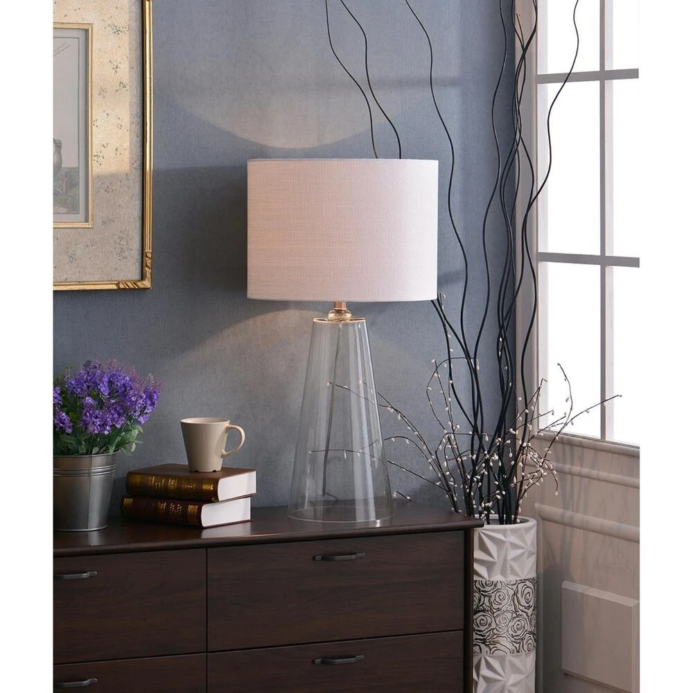 Kenroy Boda Table Lamp In Clear Glass 6 Kenroy Boda Table Lamp In Clear Glass - Image 4