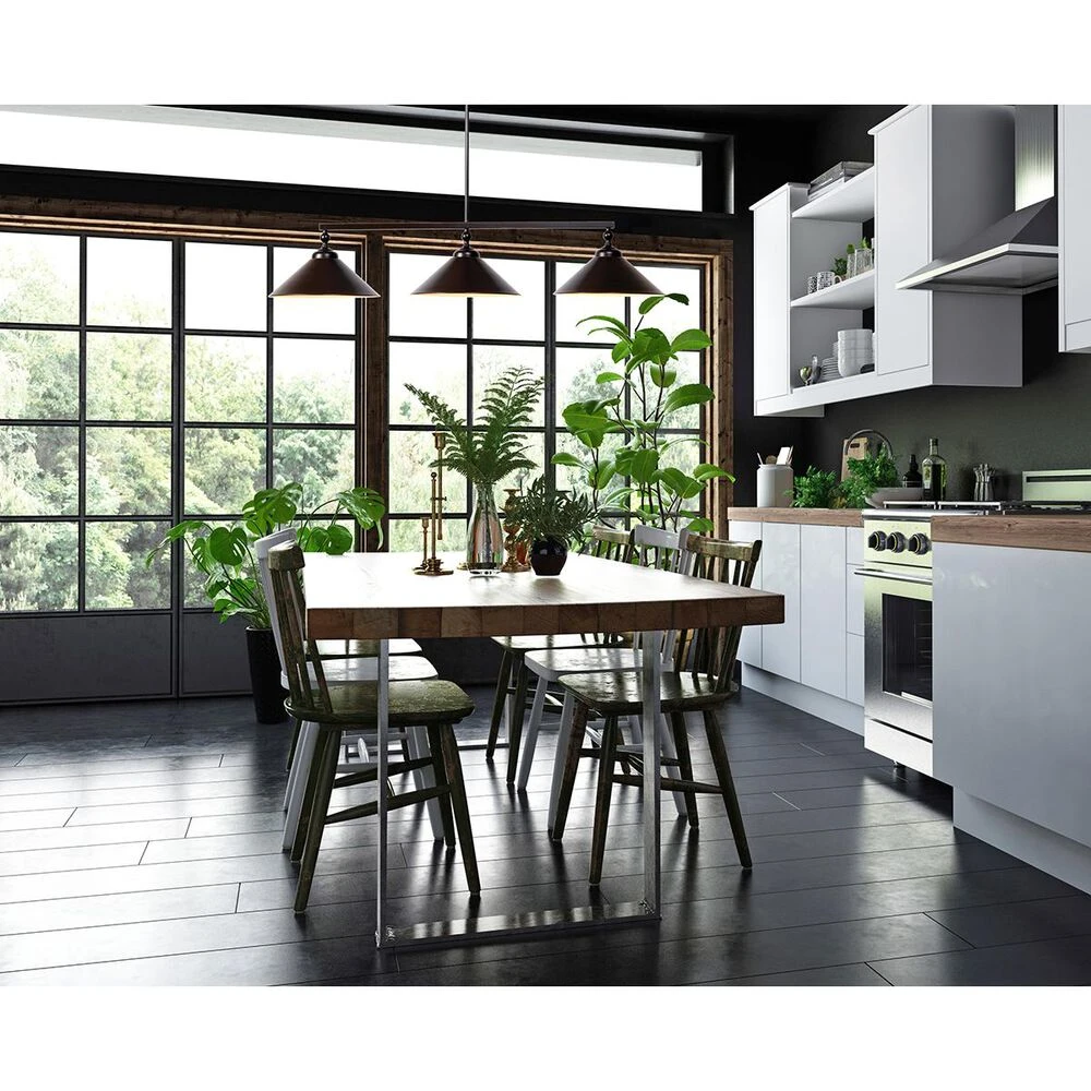 Kenroy Conical 3-Light Island Light In Blackened Oil Rubbed Bronze 4 Kenroy Conical 3-Light Island Light In Blackened Oil Rubbed Bronze - Image 2