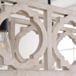 Kenroy Cadmen Square 4-Light Island Light In Black And Weathered White -Home Decor Store 60456993 3