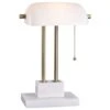 Kenroy Symphony Desk Lamp In Antique Brass And White -Home Decor Store 62377502 1