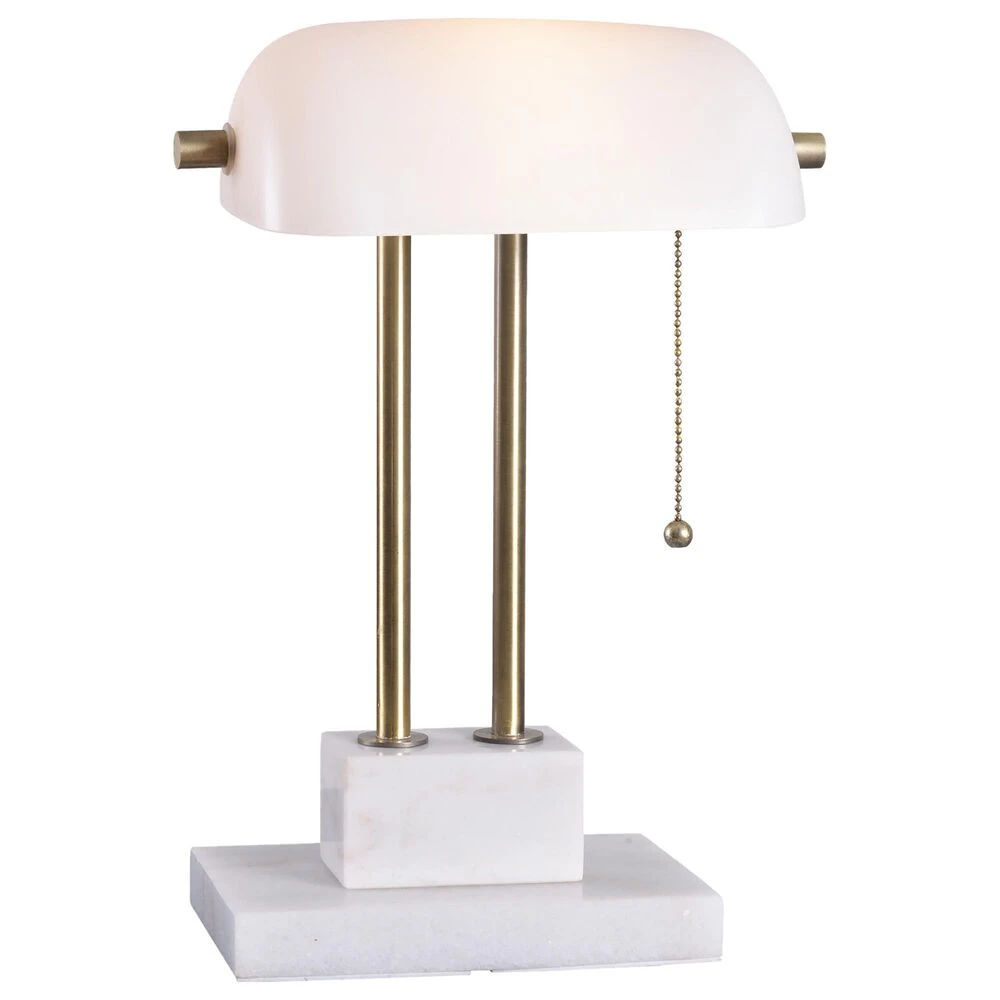 Kenroy Symphony Desk Lamp In Antique Brass And White 3 Kenroy Symphony Desk Lamp In Antique Brass And White