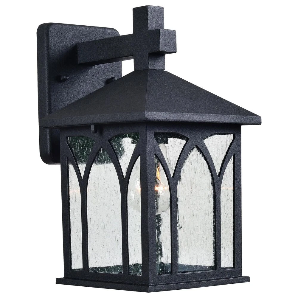Kenroy Canterbury 1-Light Outdoor Lantern In Black 3 Kenroy Canterbury 1-Light Outdoor Lantern In Black