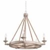 Kenroy Timone 5-Light Chandelier In Weathered White And Rope 1 Kenroy Timone 5-Light Chandelier In Weathered White And Rope -Home Decor Store 63688329 1