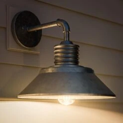 Kenroy Sully Large Wall Lantern In Galvanized -Home Decor Store 63688428 3