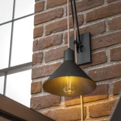 Kenroy Boone Indoor Wall Pulley Lantern In Matte Black -Home Decor Store 63688444 3