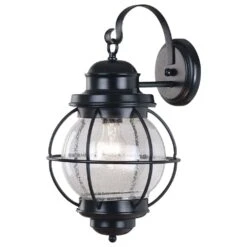 Kenroy Hatteras 1-Light Wall Lantern In Black