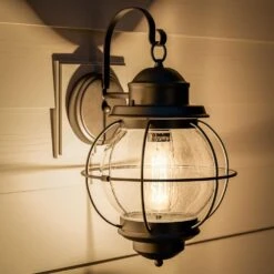 Kenroy Hatteras 1-Light Wall Lantern In Black 11 Kenroy Hatteras 1-Light Wall Lantern In Black -Home Decor Store 63688485 3