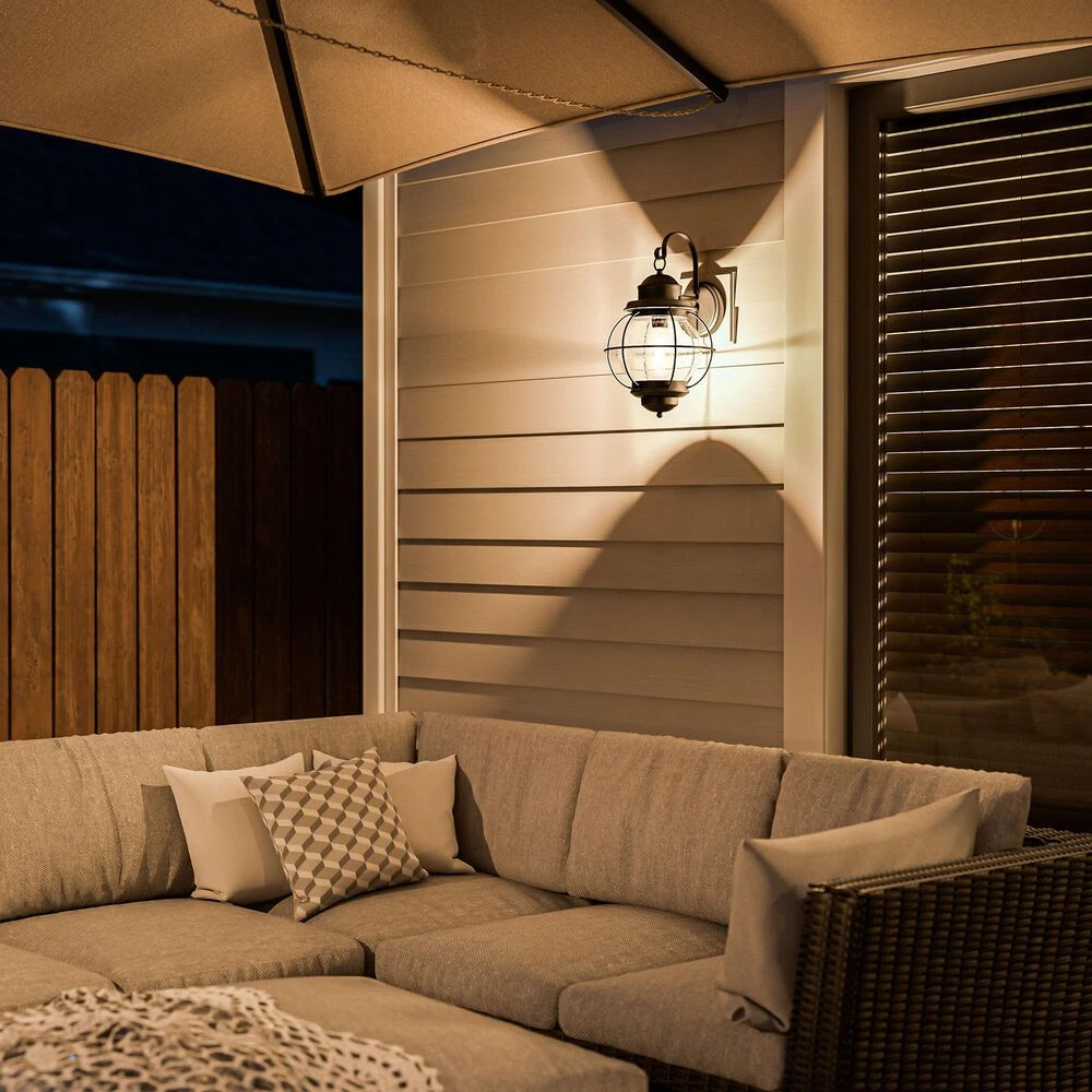 Kenroy Hatteras 1-Light Wall Lantern In Black 8 Kenroy Hatteras 1-Light Wall Lantern In Black - Image 6