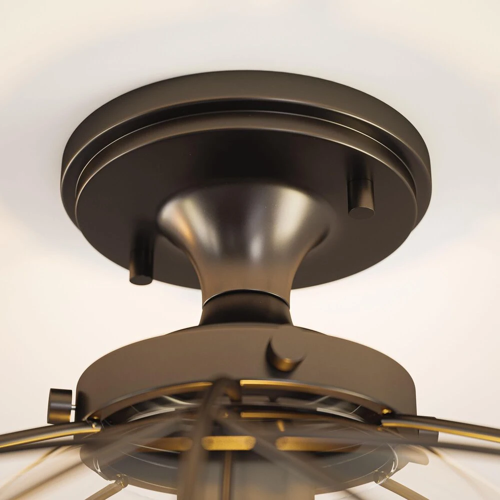 Kenroy Cavea Flush Mount In Oil Rubbed Bronze 6 Kenroy Cavea Flush Mount In Oil Rubbed Bronze - Image 4