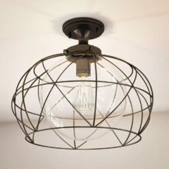 Kenroy Cavea Flush Mount In Oil Rubbed Bronze 15 Kenroy Cavea Flush Mount In Oil Rubbed Bronze -Home Decor Store 63688600 5