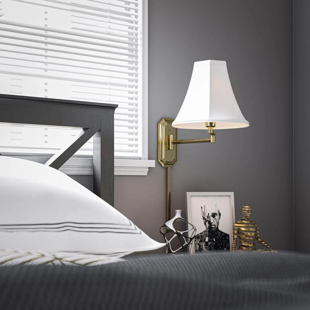 Kenroy Nathaniel Wall Swing Arm Lamp In Polished Brass 12 Kenroy Nathaniel Wall Swing Arm Lamp In Polished Brass - Image 10