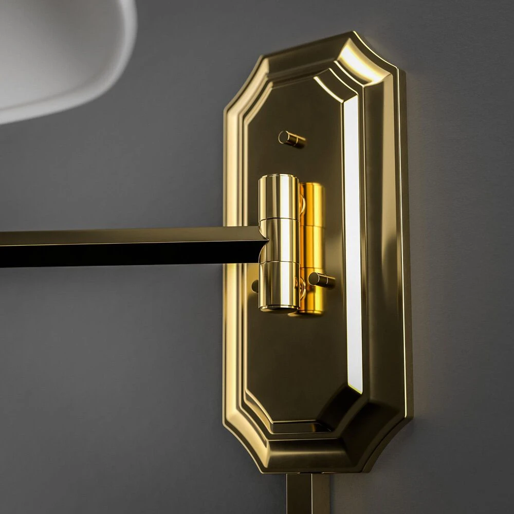 Kenroy Nathaniel Wall Swing Arm Lamp In Polished Brass 6 Kenroy Nathaniel Wall Swing Arm Lamp In Polished Brass - Image 4