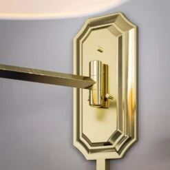 Kenroy Nathaniel Wall Swing Arm Lamp In Polished Brass 20 Kenroy Nathaniel Wall Swing Arm Lamp In Polished Brass -Home Decor Store 63688618 5