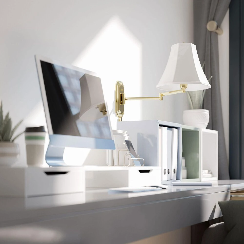 Kenroy Nathaniel Wall Swing Arm Lamp In Polished Brass 10 Kenroy Nathaniel Wall Swing Arm Lamp In Polished Brass - Image 8