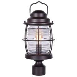 Kenroy Beacon 1-Light Post Lantern In Copper
