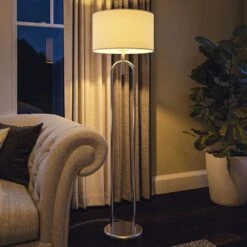 Kenroy Alliance Floor Lamp In Brushed Steel -Home Decor Store 63688972 7