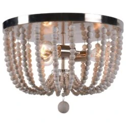 Kenroy Dumas 3-Light Flush Mount In Brushed Steel