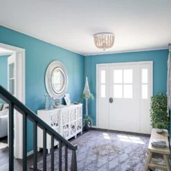 Kenroy Dumas 3-Light Flush Mount In Brushed Steel -Home Decor Store 63688980 5