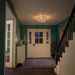 Kenroy Dumas 3-Light Flush Mount In Brushed Steel -Home Decor Store 63688980 8