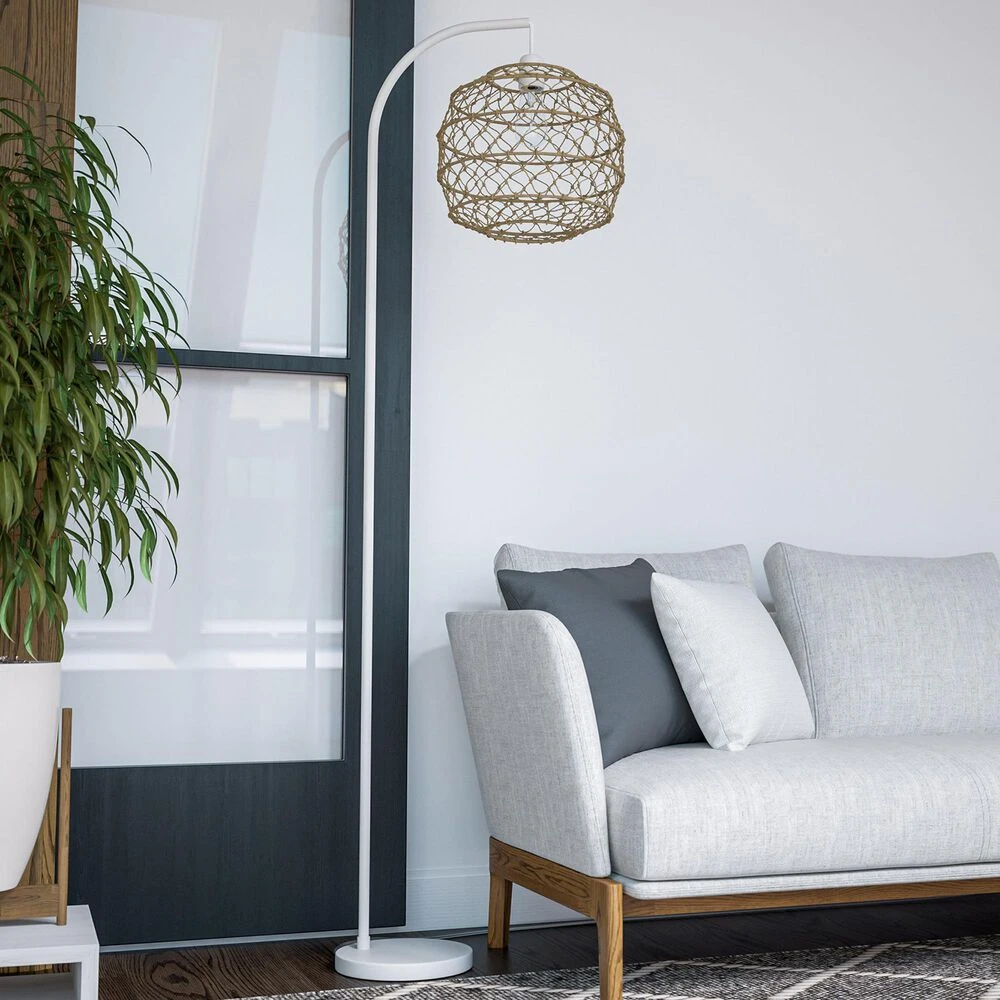 Kenroy Hollis Floor Lamp In Matte White 4 Kenroy Hollis Floor Lamp In Matte White - Image 2