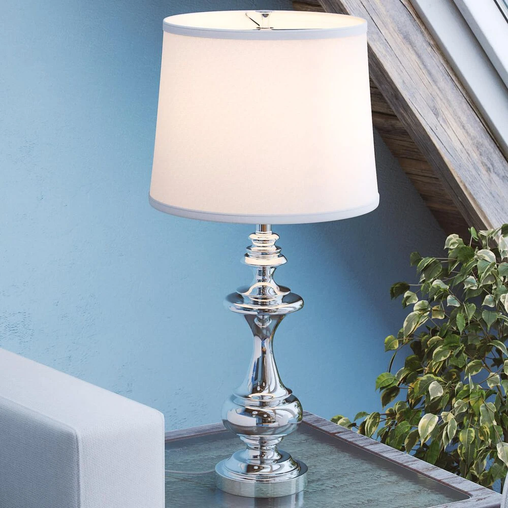 Kenroy Stratton Table Lamp In Chrome 4 Kenroy Stratton Table Lamp In Chrome - Image 2