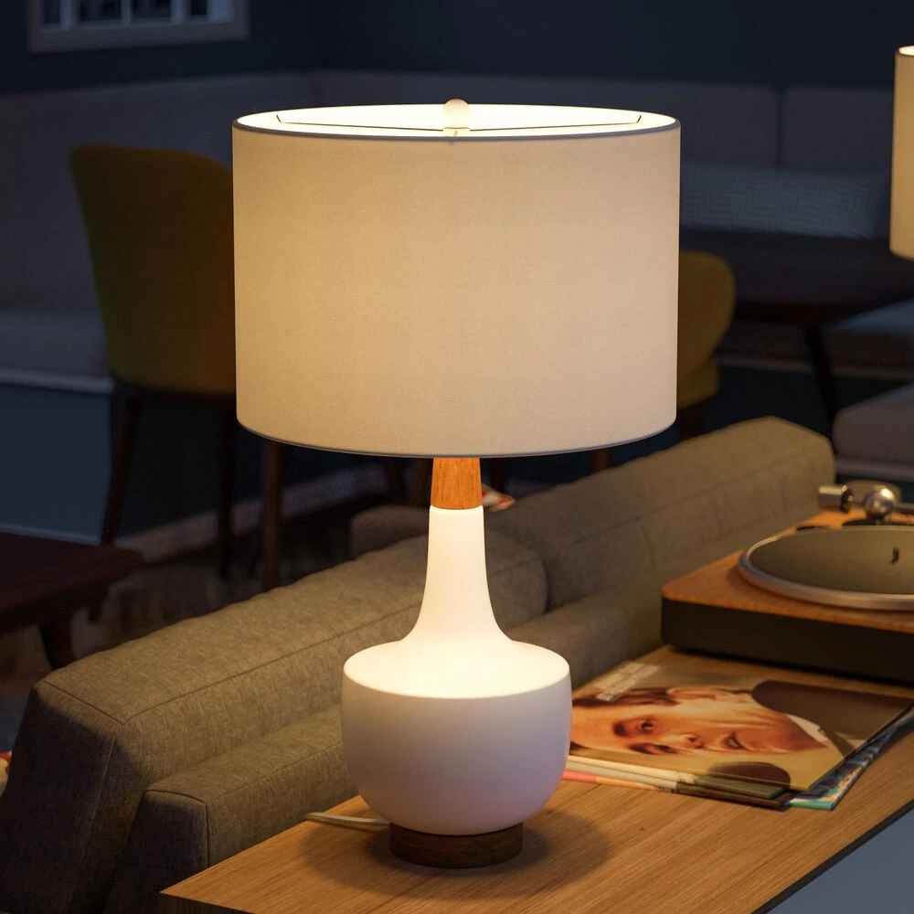 Kenroy Tessa Table Lamp In White 10 Kenroy Tessa Table Lamp In White - Image 8