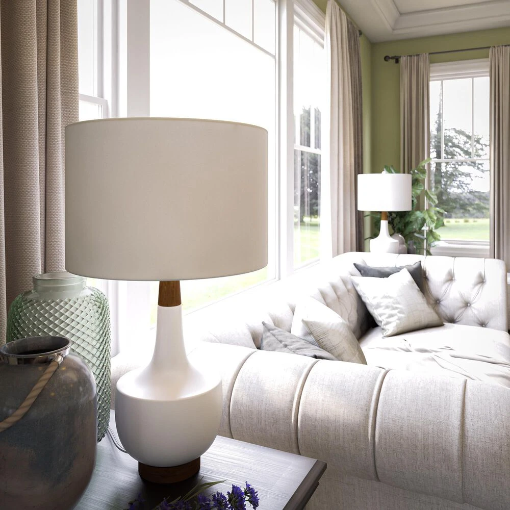 Kenroy Tessa Table Lamp In White 11 Kenroy Tessa Table Lamp In White - Image 9