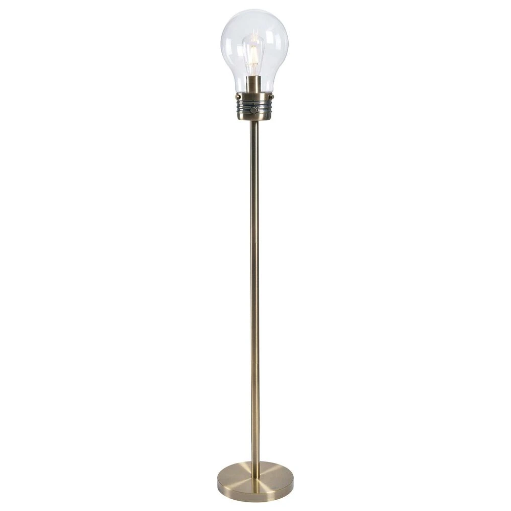 Kenroy Mini Edison Floor Lamp In Antique Brass 3 Kenroy Mini Edison Floor Lamp In Antique Brass
