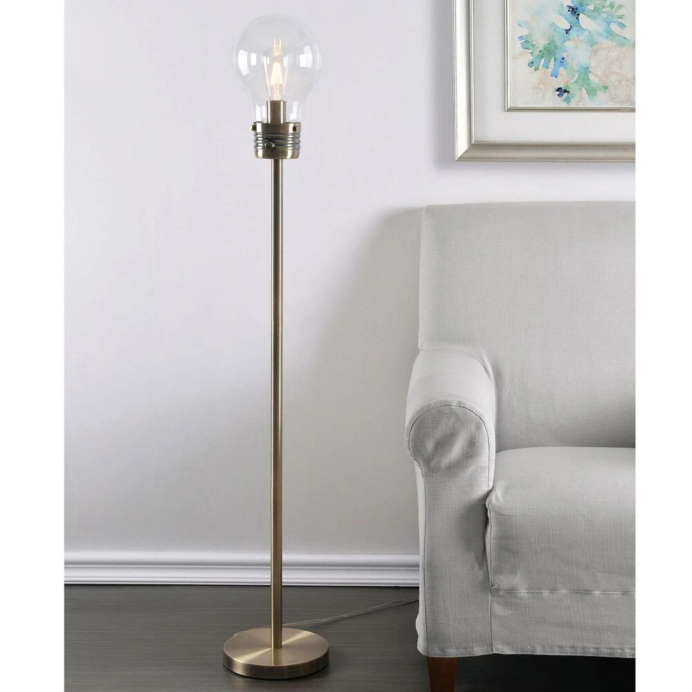 Kenroy Mini Edison Floor Lamp In Antique Brass 4 Kenroy Mini Edison Floor Lamp In Antique Brass - Image 2