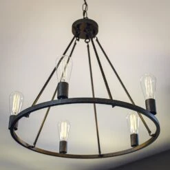 Kenroy Hixon 5-Light Chandelier In Forged Graphite 15 Kenroy Hixon 5-Light Chandelier In Forged Graphite -Home Decor Store 63689293 6