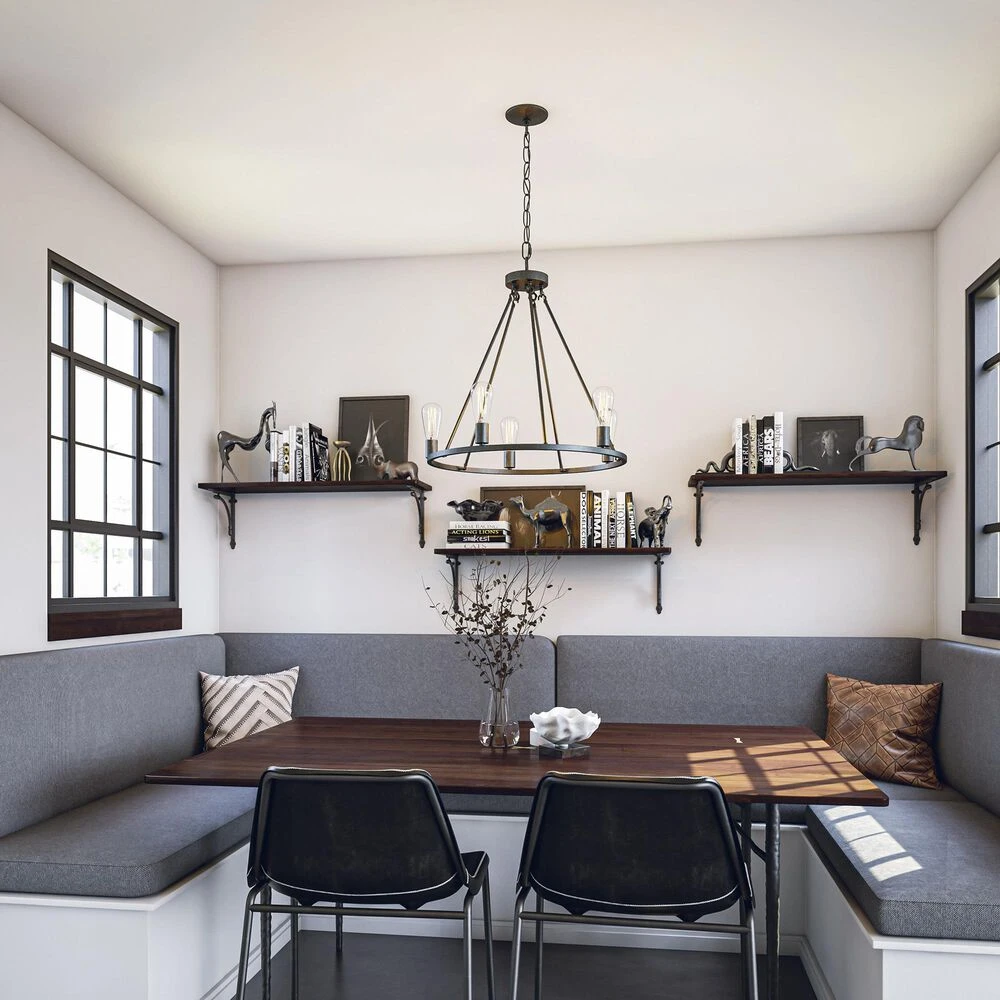 Kenroy Hixon 5-Light Chandelier In Forged Graphite 10 Kenroy Hixon 5-Light Chandelier In Forged Graphite - Image 8