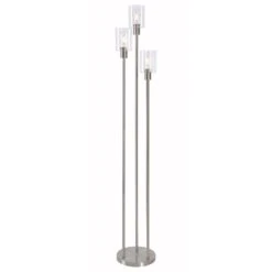 Kenroy Thornton Torchiere In Brushed Steel