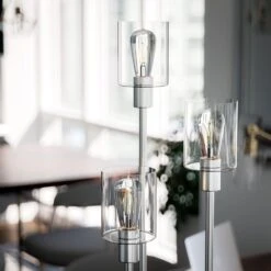 Kenroy Thornton Torchiere In Brushed Steel -Home Decor Store 63689335 3