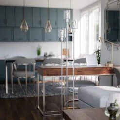 Kenroy Thornton Torchiere In Brushed Steel -Home Decor Store 63689335 5