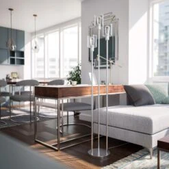 Kenroy Thornton Torchiere In Brushed Steel -Home Decor Store 63689335 7