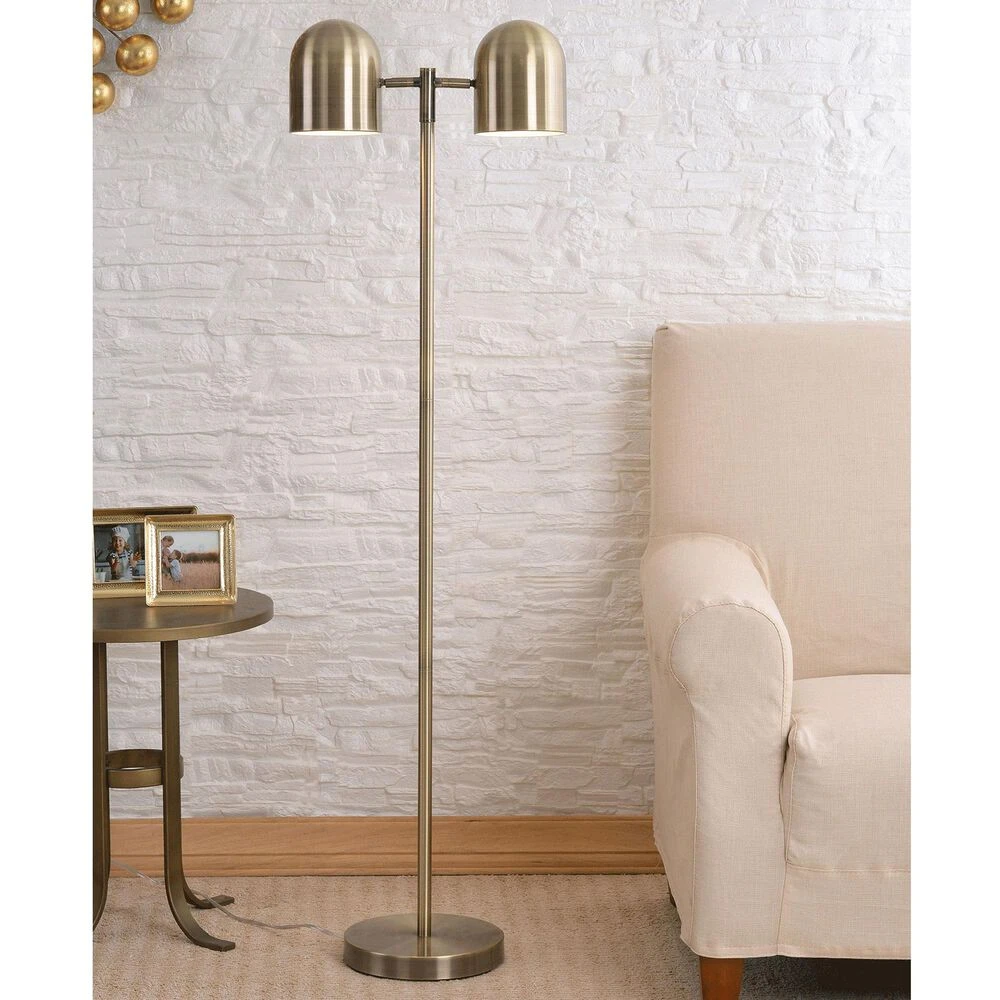 Kenroy Alden Floor Lamp In Antique Brass 4 Kenroy Alden Floor Lamp In Antique Brass - Image 2