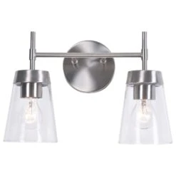 Kenroy Delgado 2-Light Vanity In Brushed Steel